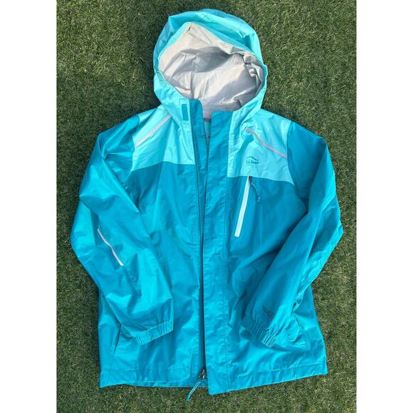 LL Bean Other - L.L. Bean Kids Waterproof Rain Jacket Hooded Teal Size L 14–16